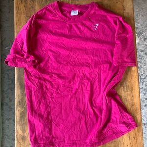 gymshark oversized pink tshirt xxl